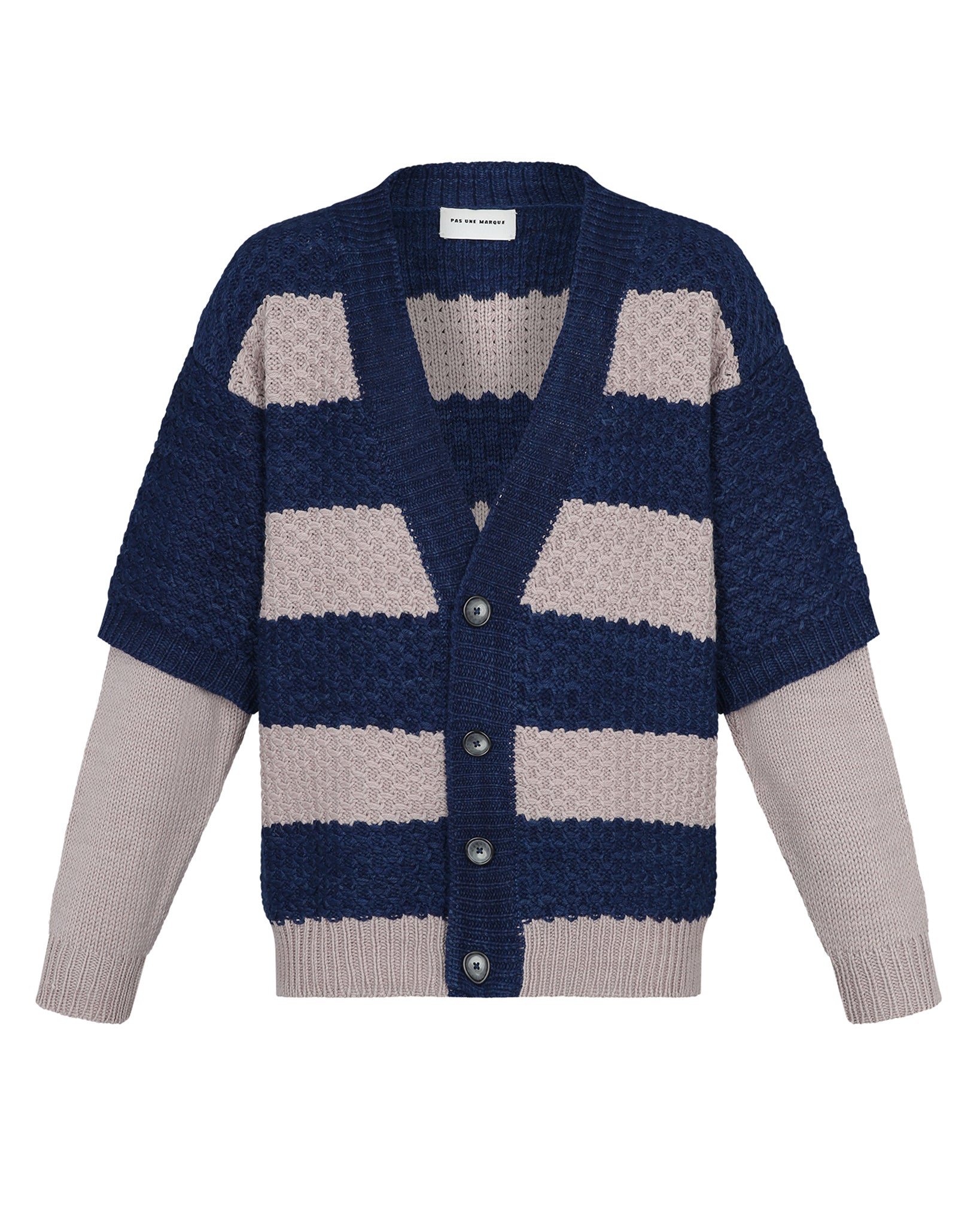 Knitted Cardigan Double-Sleeve (Multi)