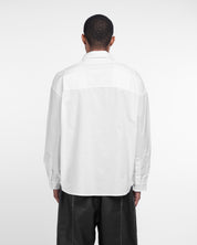 Pleated Long Sleeve Shirt (White)
