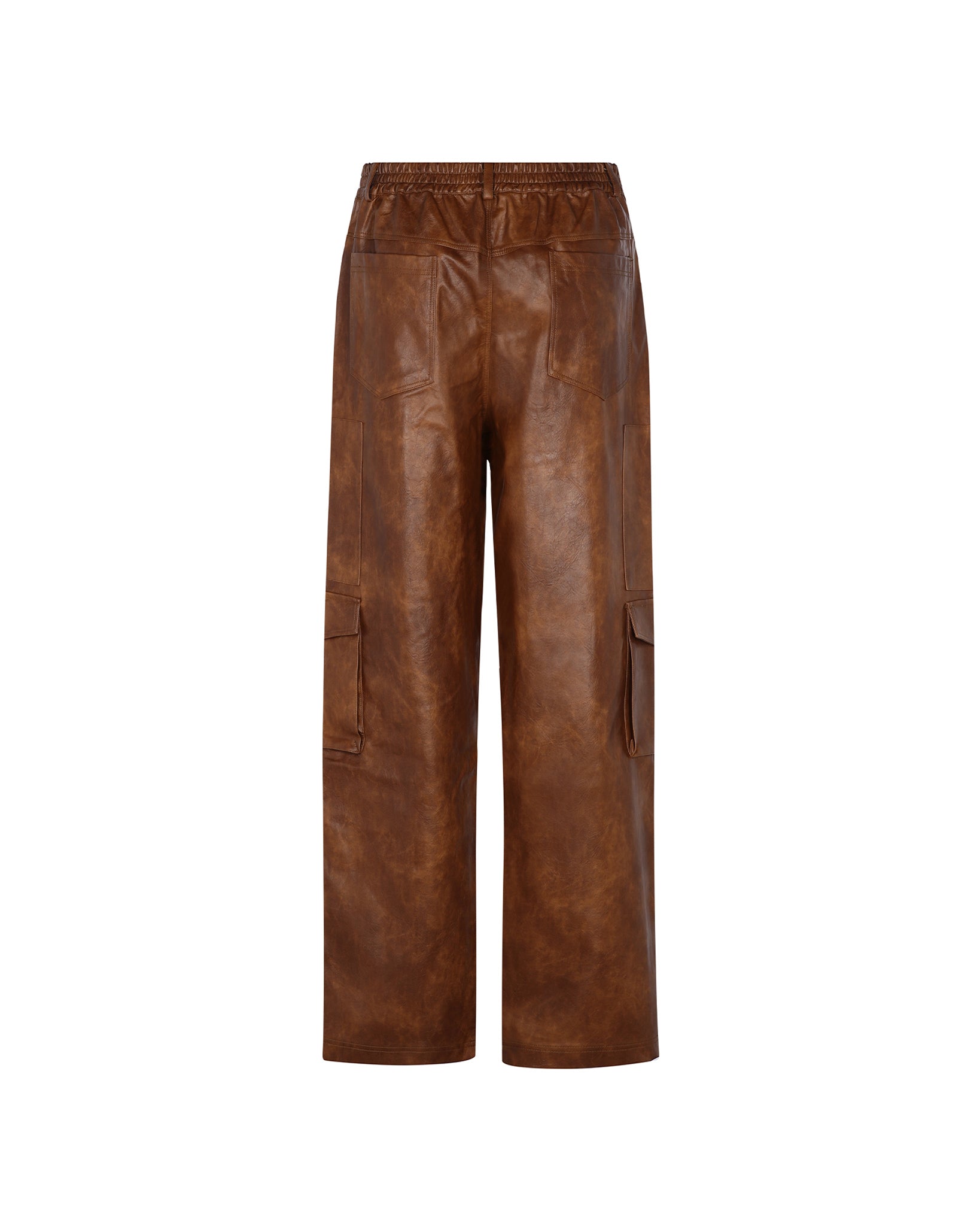 Military Leather Trousers (Brown)