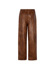 Military Leather Trousers (Brown)