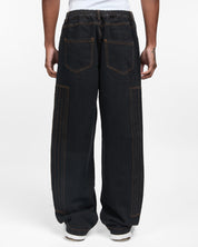 Distressed Patch Carpenter Pants