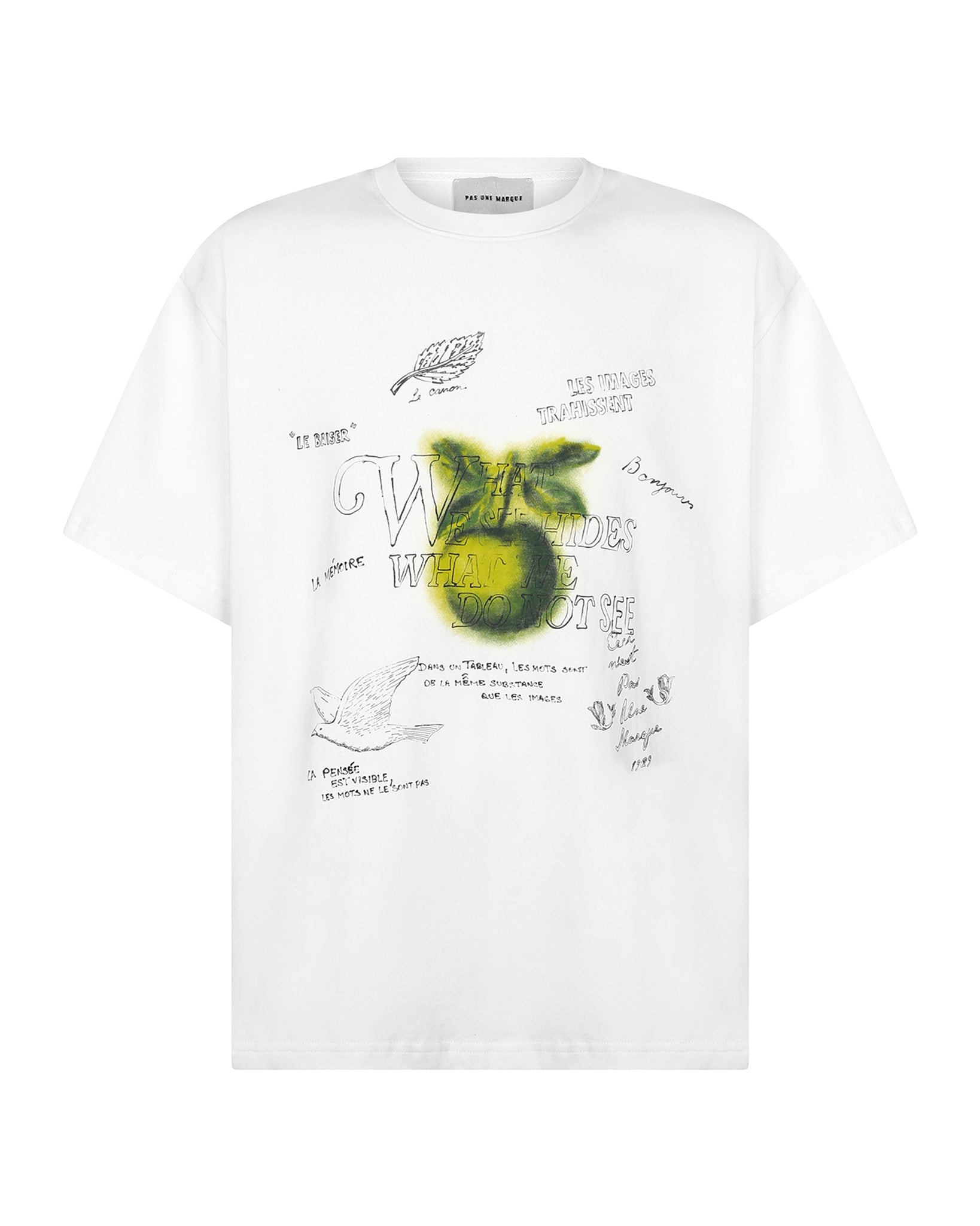 Apple Rene Magritte Tee (White)