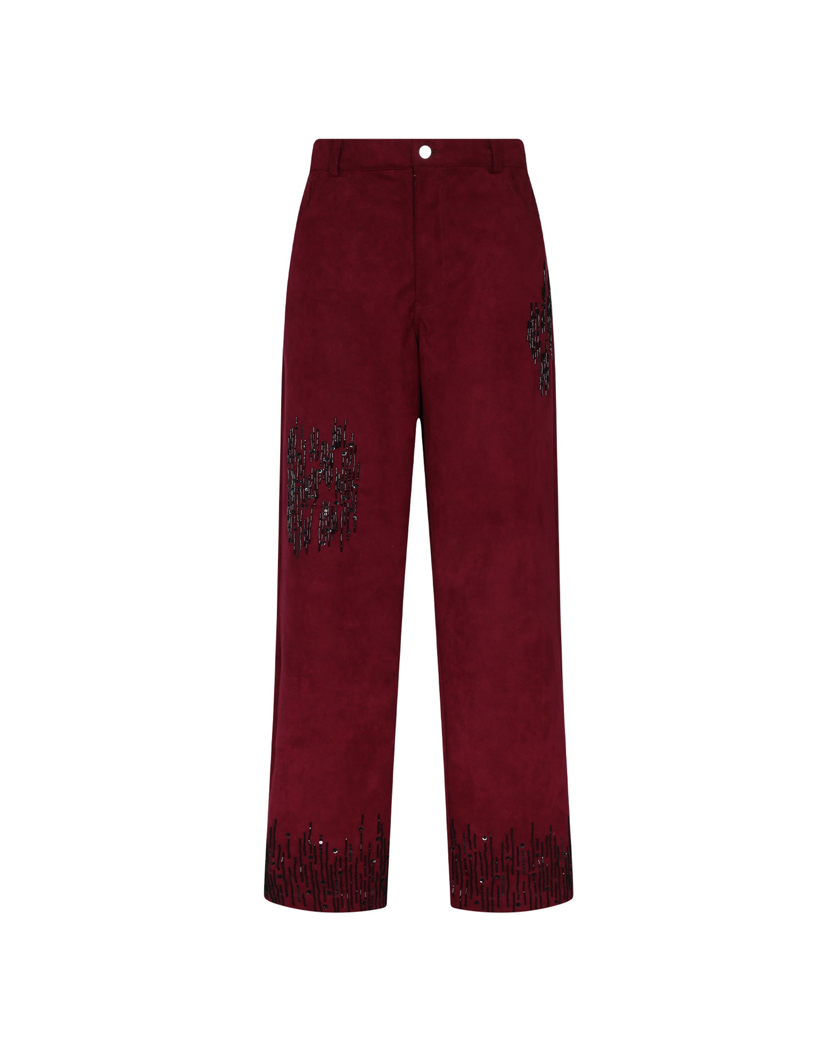 Suede Stones Trousers (Burgundy)