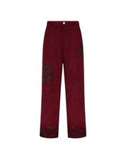 Suede Stones Trousers (Burgundy)