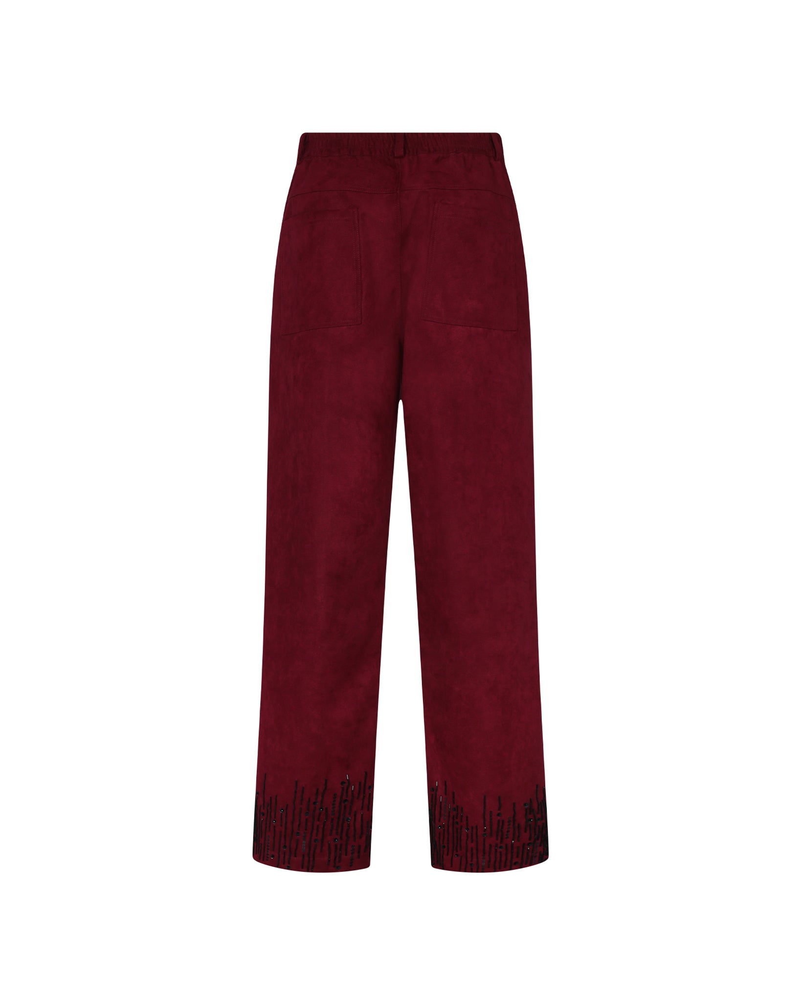 Suede Stones Trousers (Burgundy)