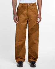 Suede Denim Trousers (Camel)