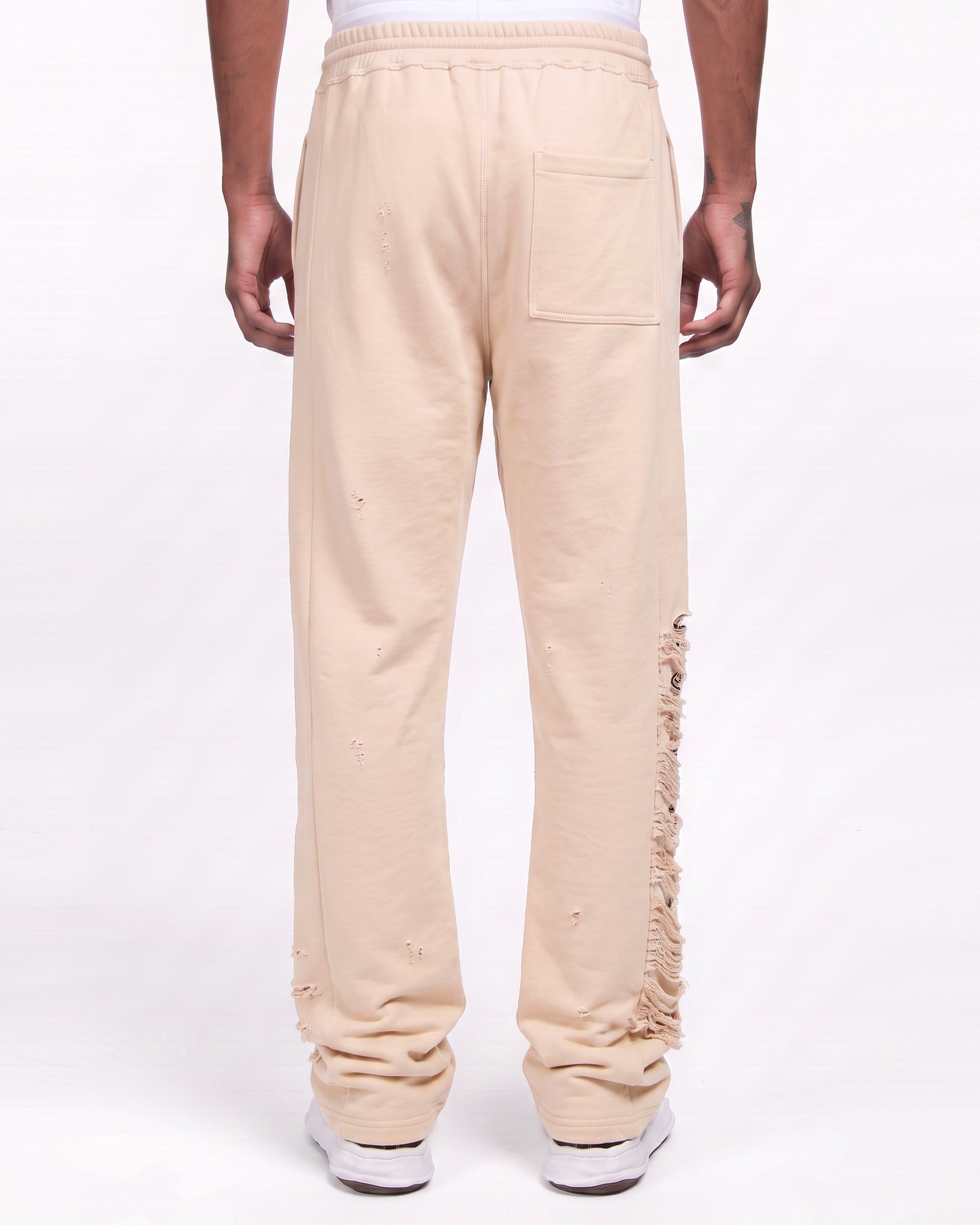 Distressed Sweatpants (Rose Pink)