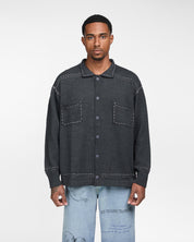 Embroidered Knit Shirt (Black)