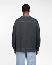 Embroidered Knit Shirt (Black)