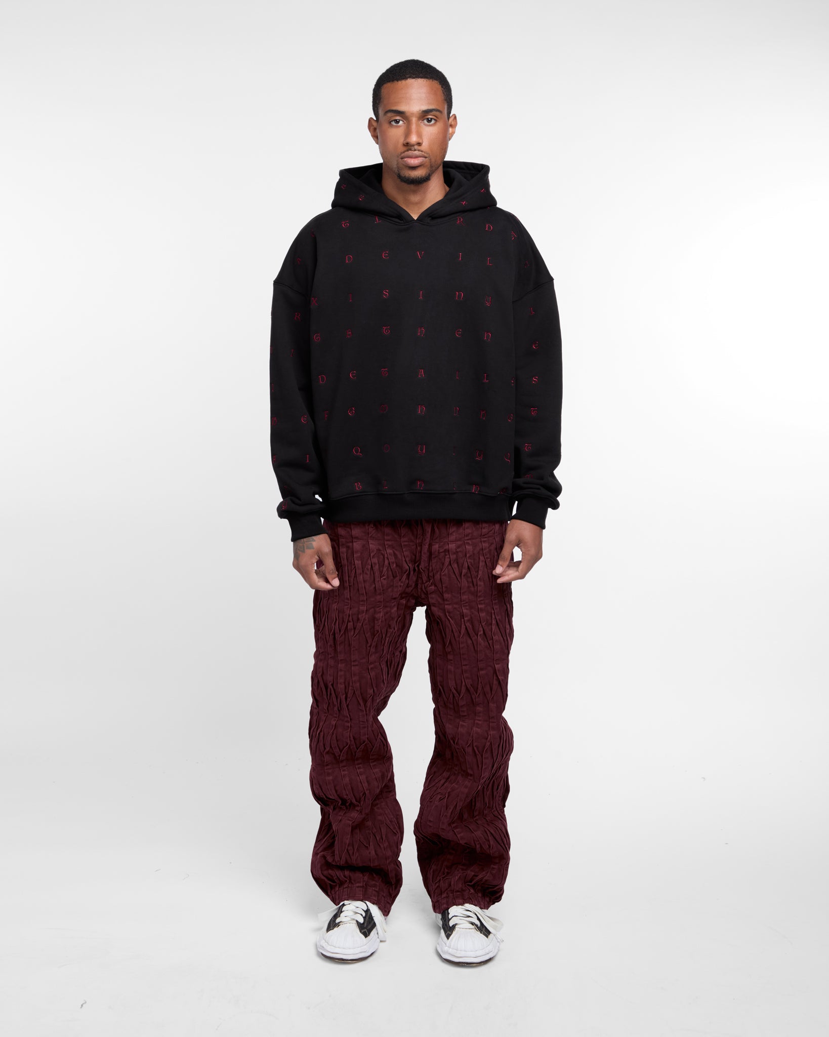 Devil's In The Details Hoodie (Black / Red)