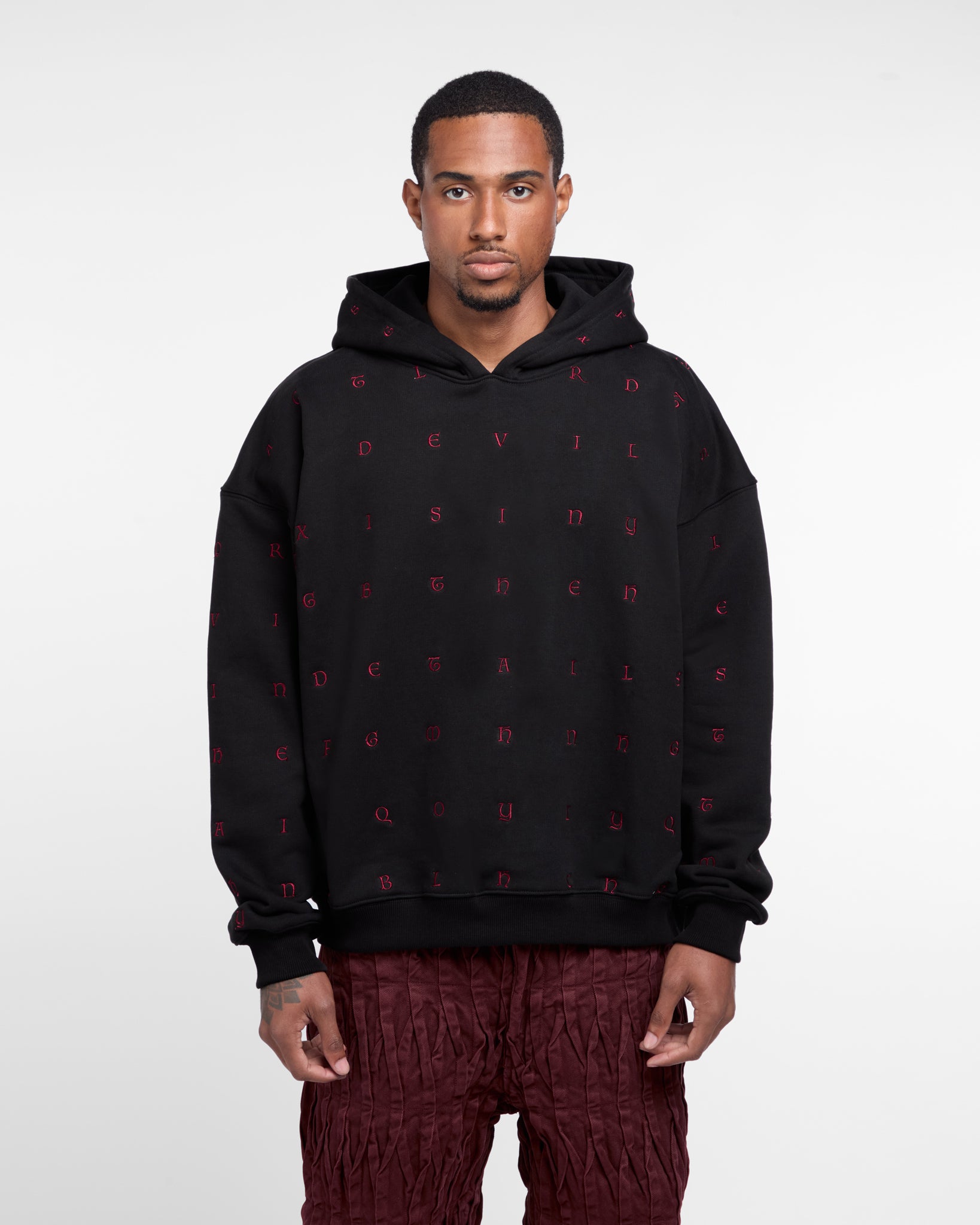 Devil's In The Details Hoodie (Black / Red)