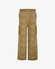 Knitted Monogram Jacquard Pants (Golden Orange)