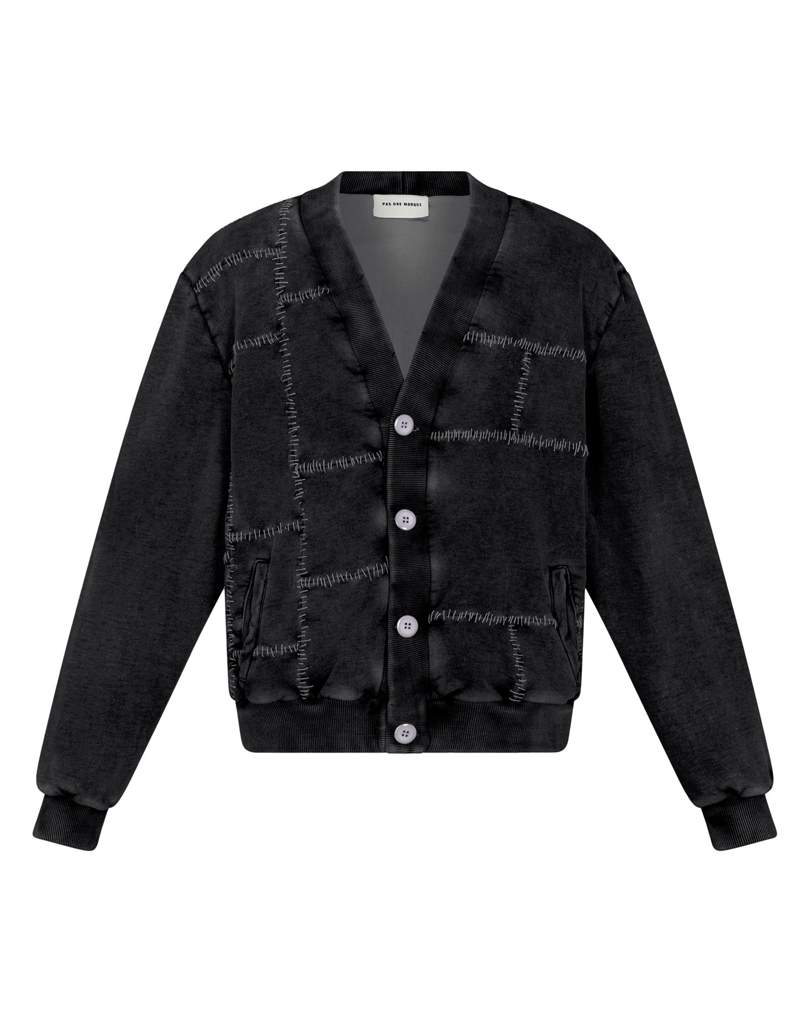 Paneled Cardigan (Black)