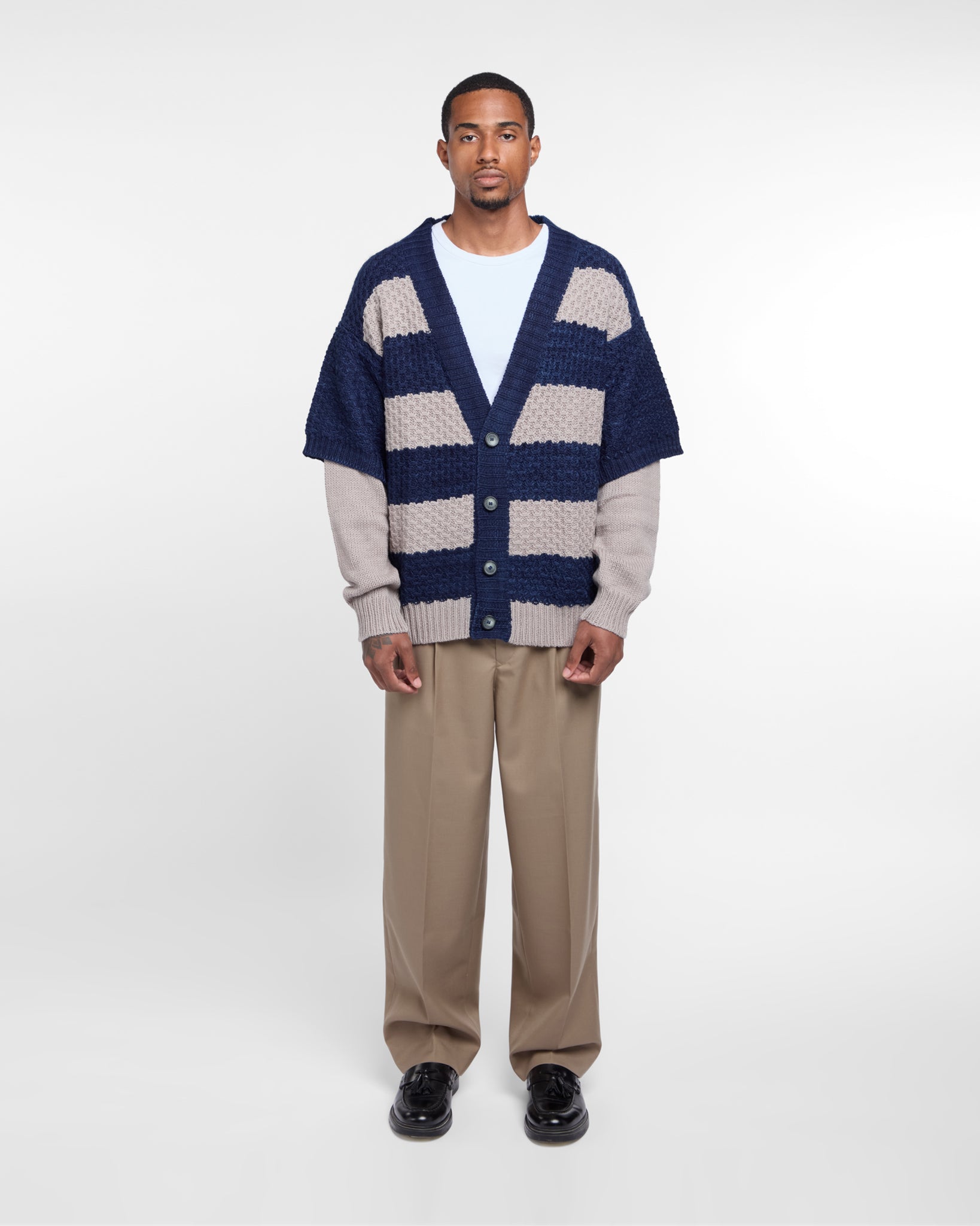 Knitted Cardigan Double-Sleeve (Multi)