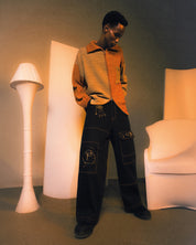 Hand-Painted Bleached Pants