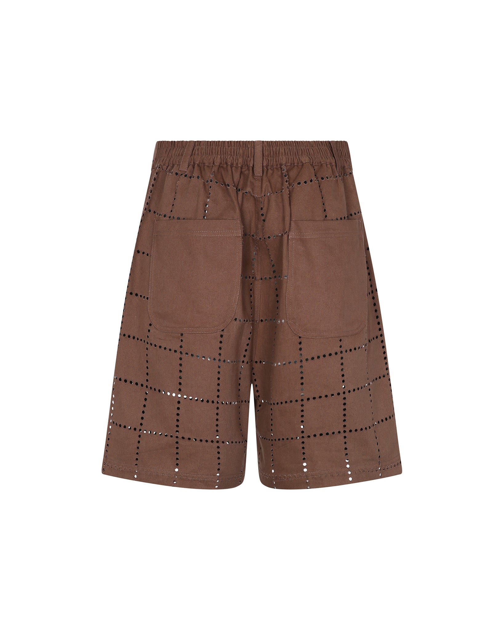 Laser-Cut Dots Bomber Short