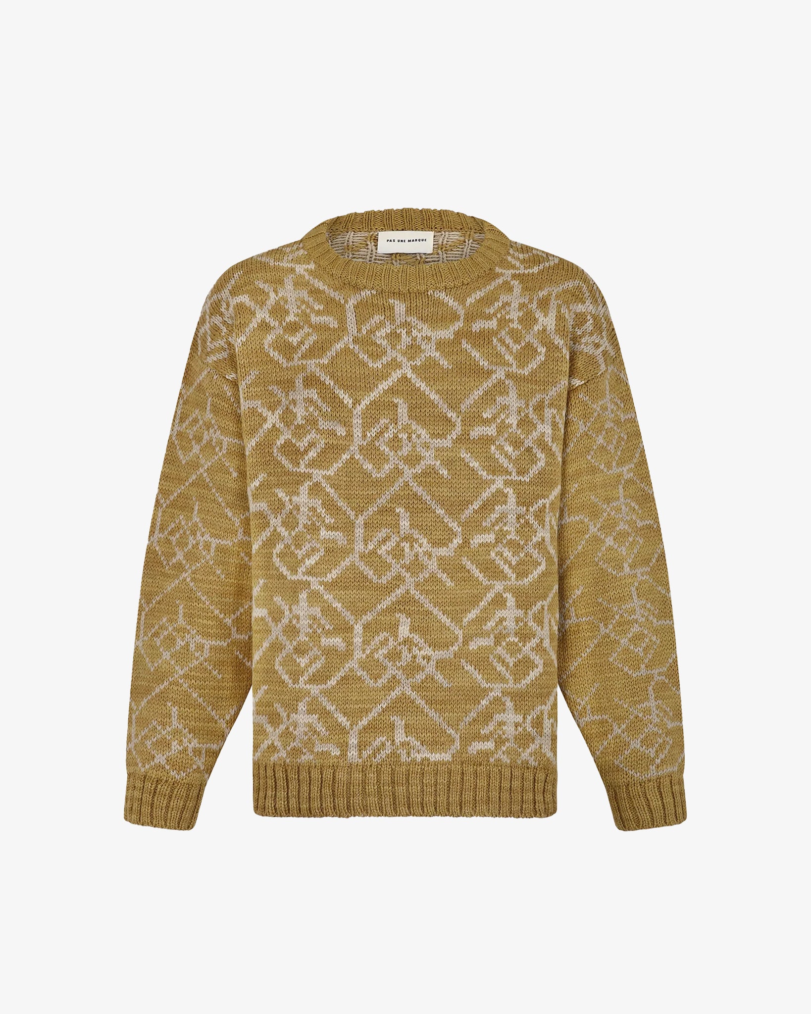 Knitted Monogram Jacquard Sweatshirt (Golden Orange)
