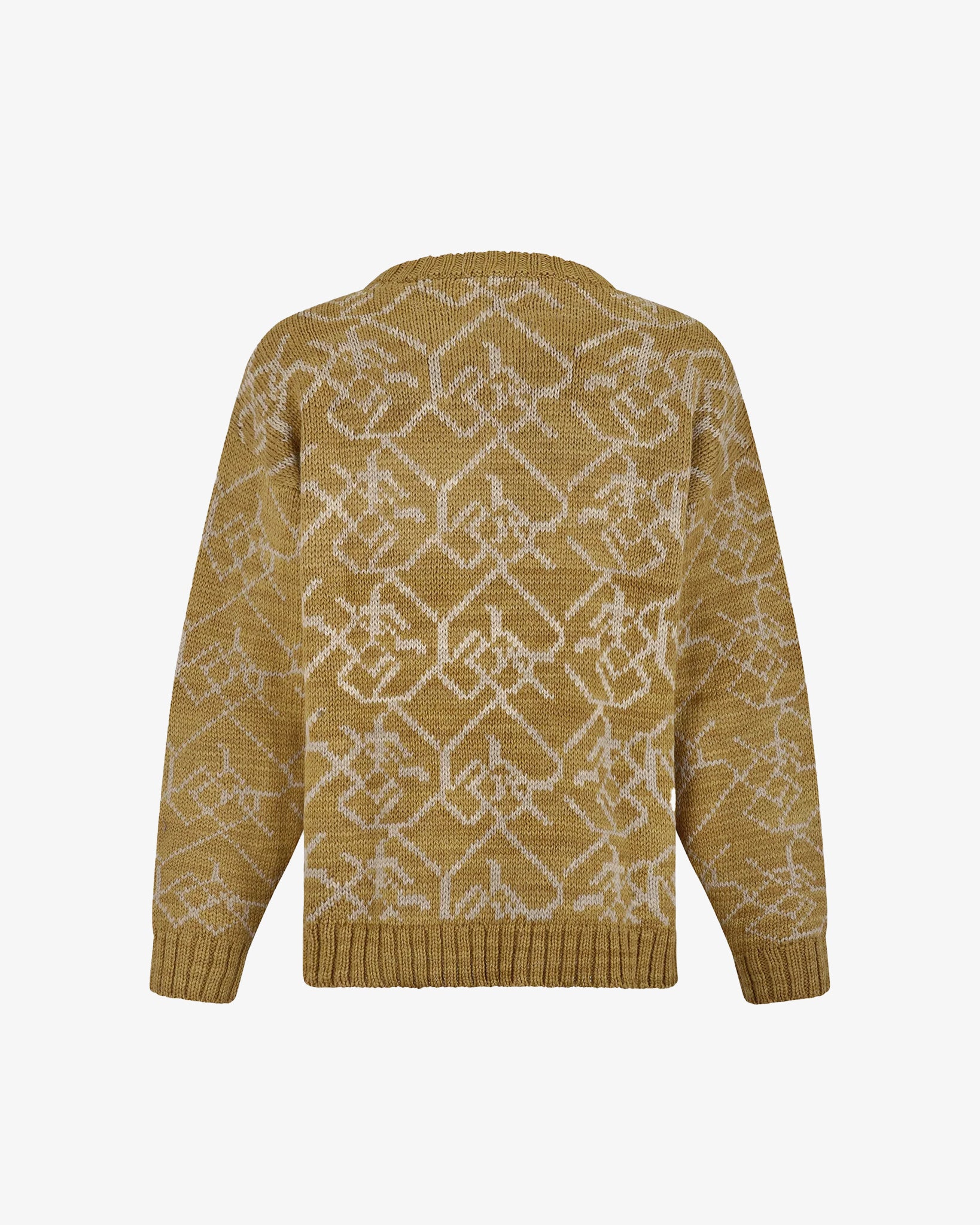 Knitted Monogram Jacquard Sweatshirt (Golden Orange)