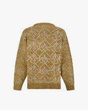 Knitted Monogram Jacquard Sweatshirt (Golden Orange)