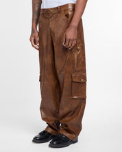 Military Leather Trousers (Brown)