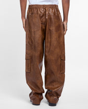 Military Leather Trousers (Brown)