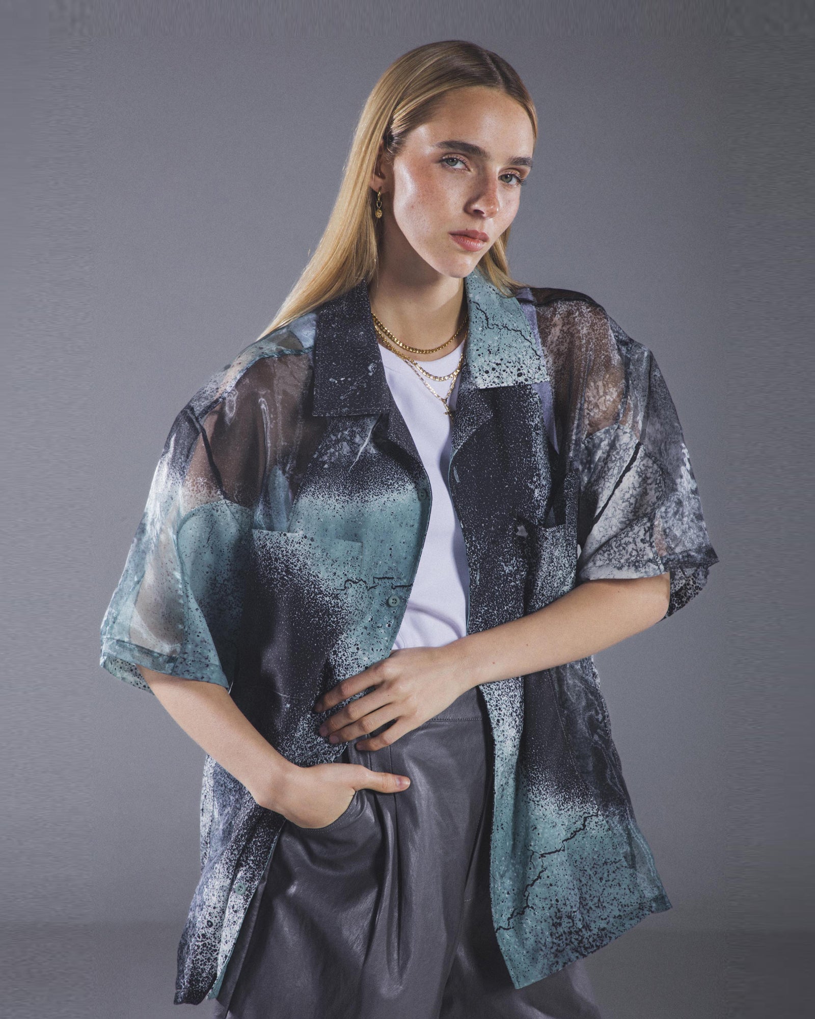 Azure Organza Shirt