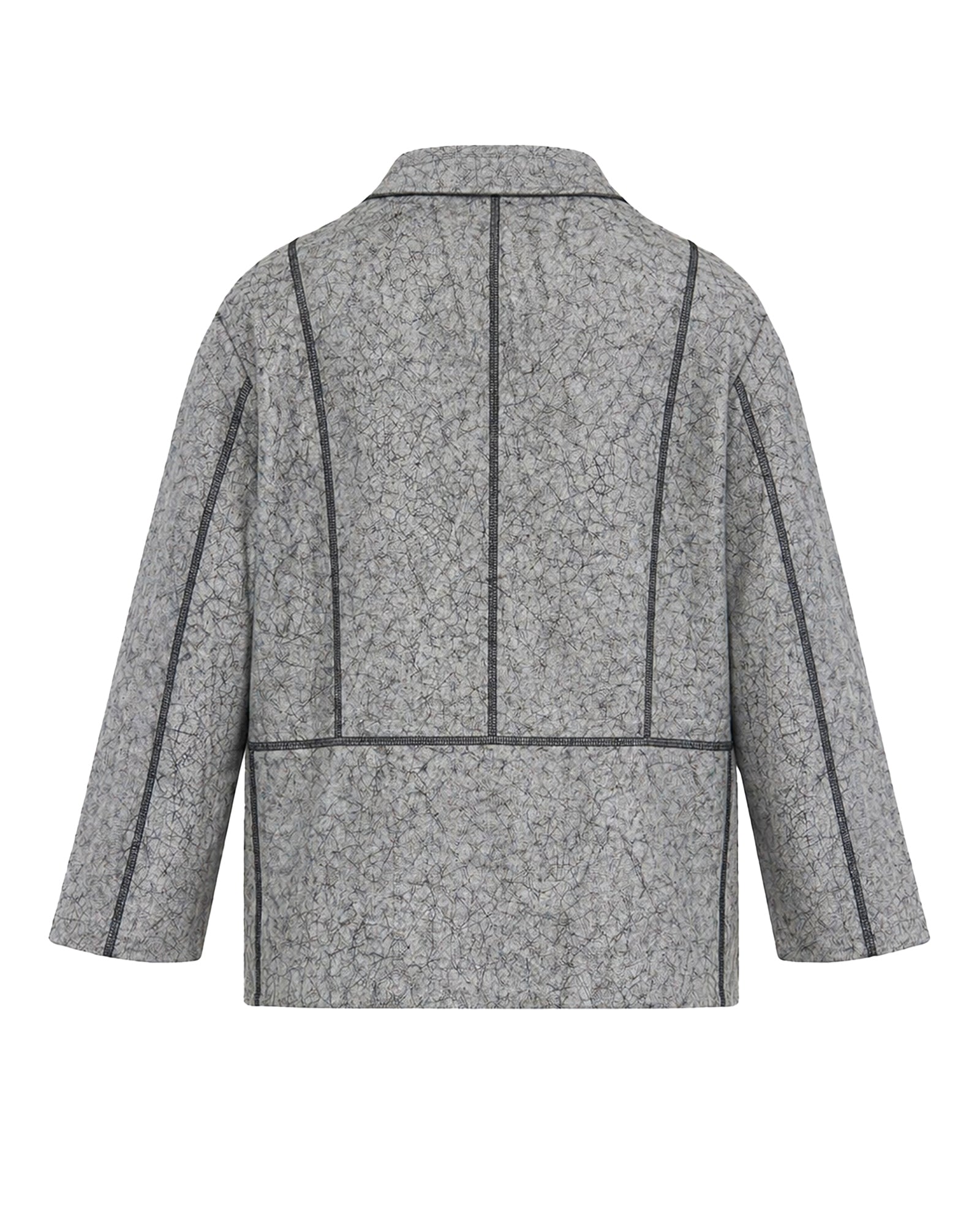 Crackled Denim Blazer
