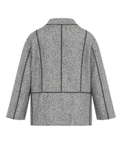Crackled Denim Blazer