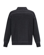 Embroidered Knit Shirt (Black)