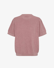 Textured Knitted Tee Shirt (Dusty Pink)