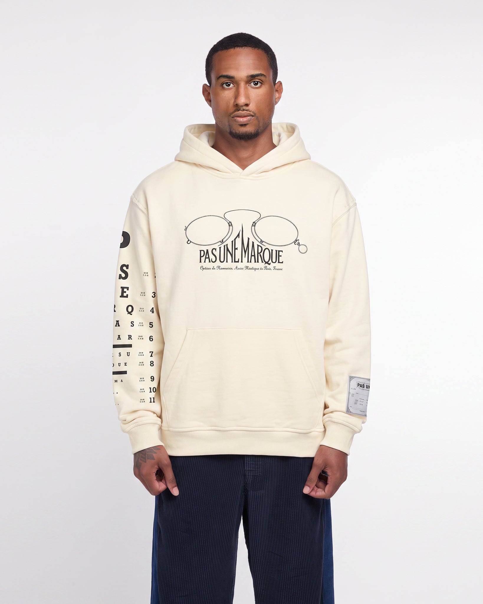 Optique Oversized Hoodie (Antique Beige)