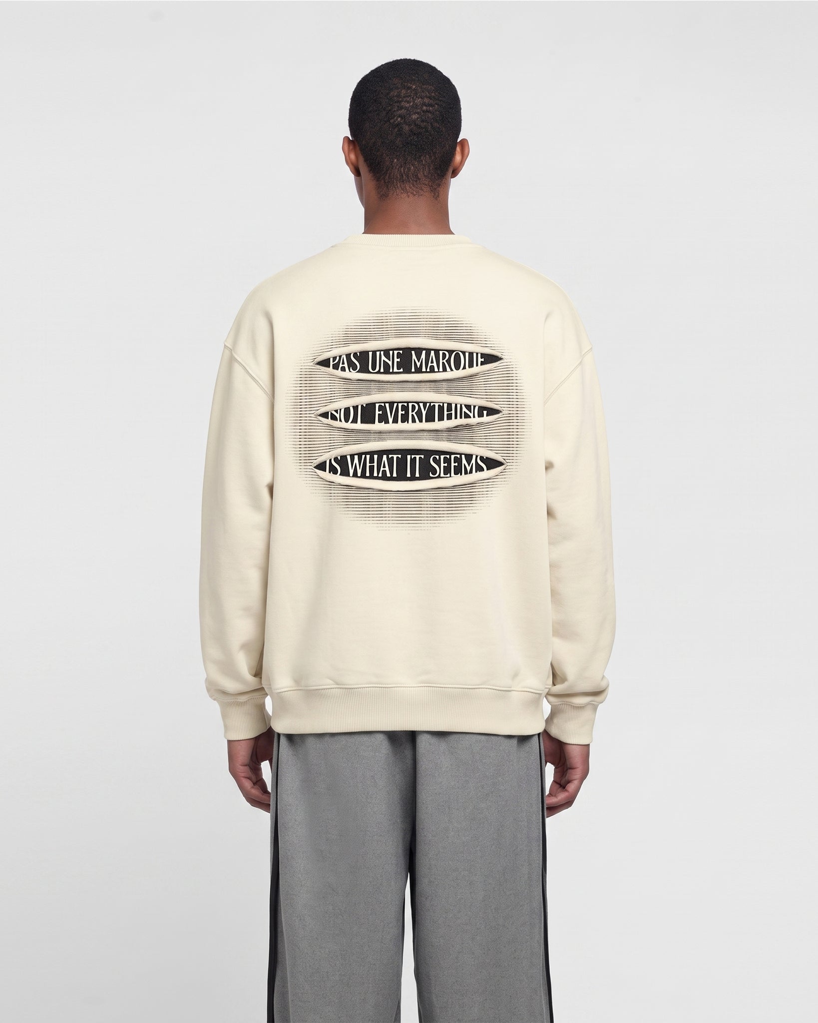 N.E.I.W.I.S. Oversized Sweatshirt (Antique Beige)