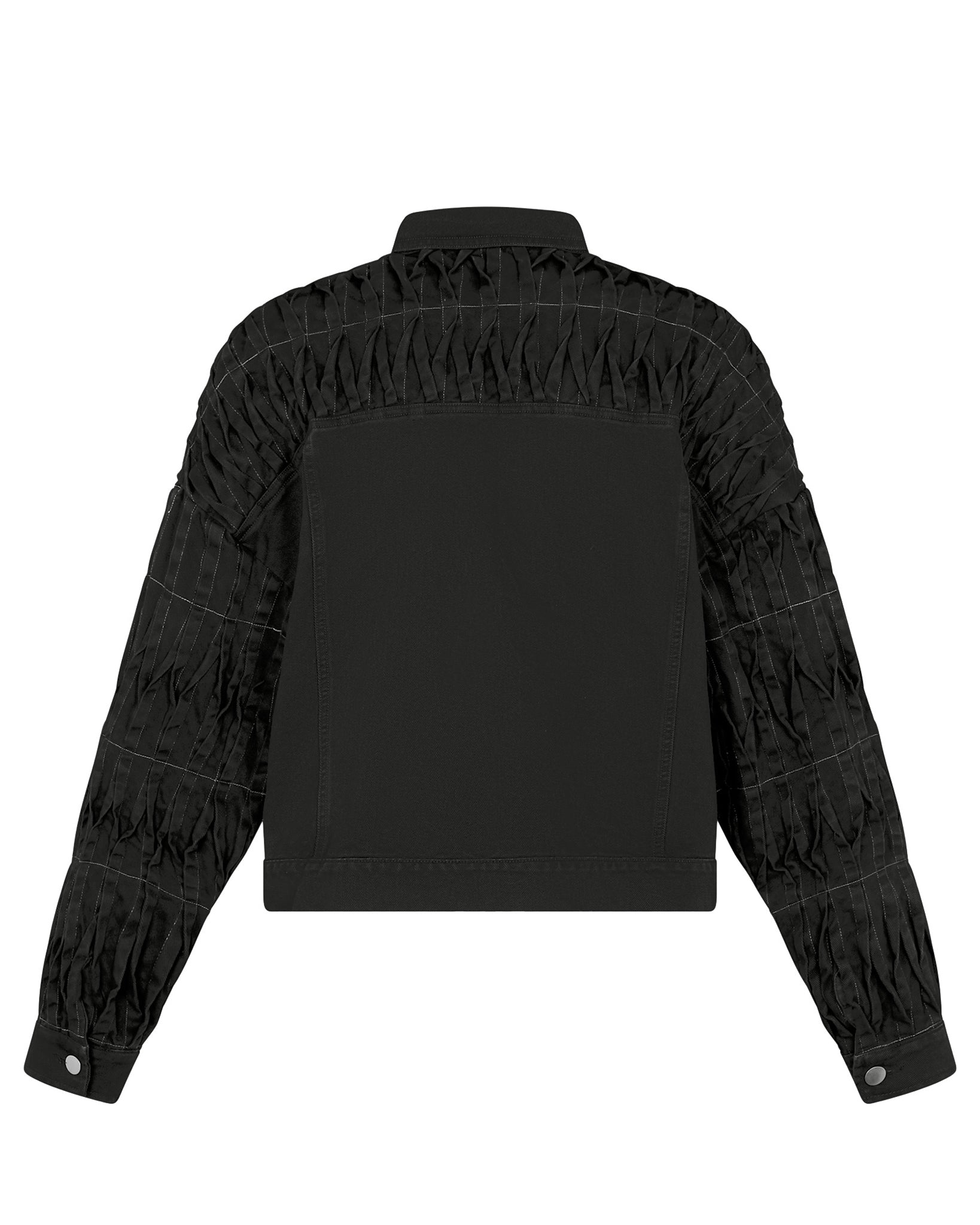 Pintack Denim Jacket (Black)