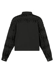 Pintack Denim Jacket (Black)