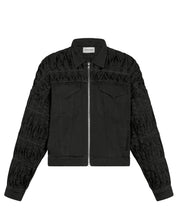 Pintack Denim Jacket (Black)