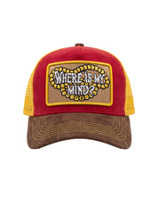 Where Is My Mind Trucker Hat (Red/Yellow)