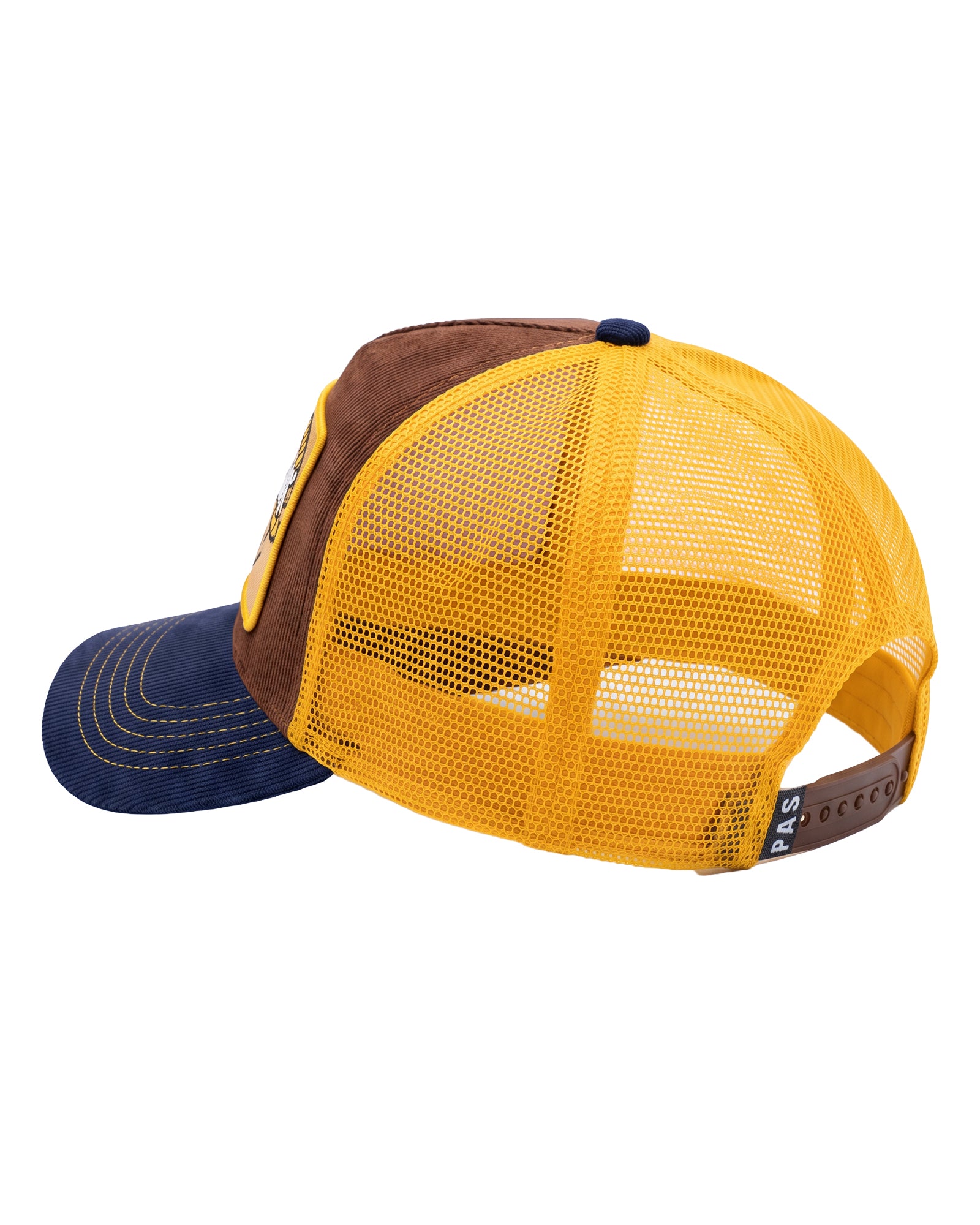 Where Is My Mind Trucker Hat (Brown/Yellow)
