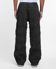 Pintuck Denim Trousers (Black)