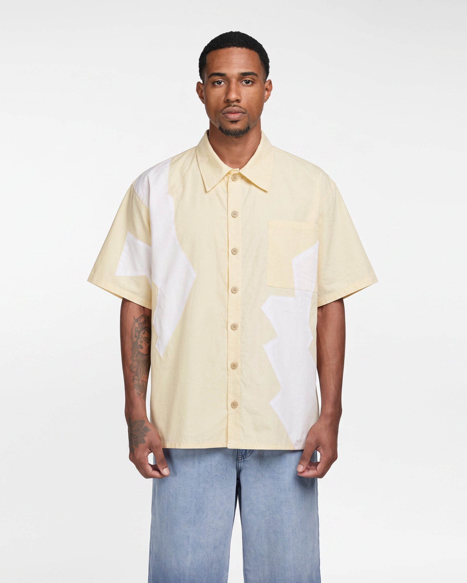 Contrast Short Sleeve Shirt
