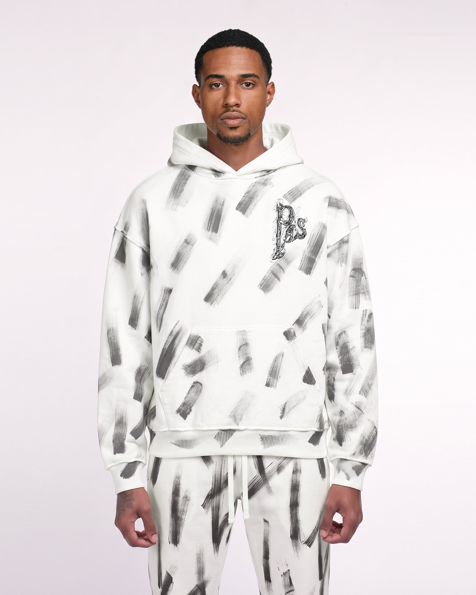 Paint Swash Hoodie (Bone)