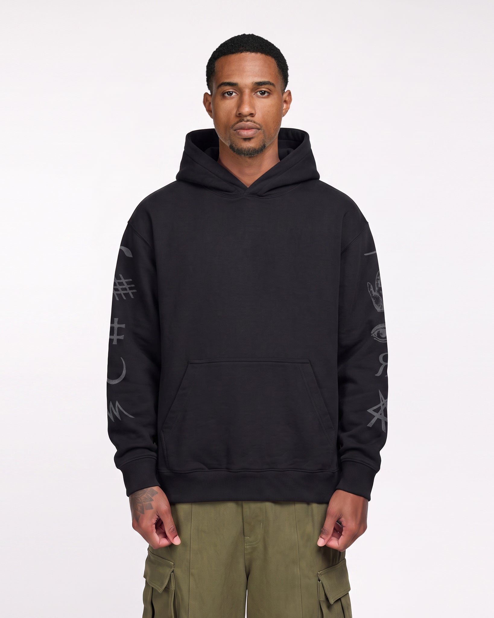 Oversized Hoodie Good and Evil Spirits (Black)