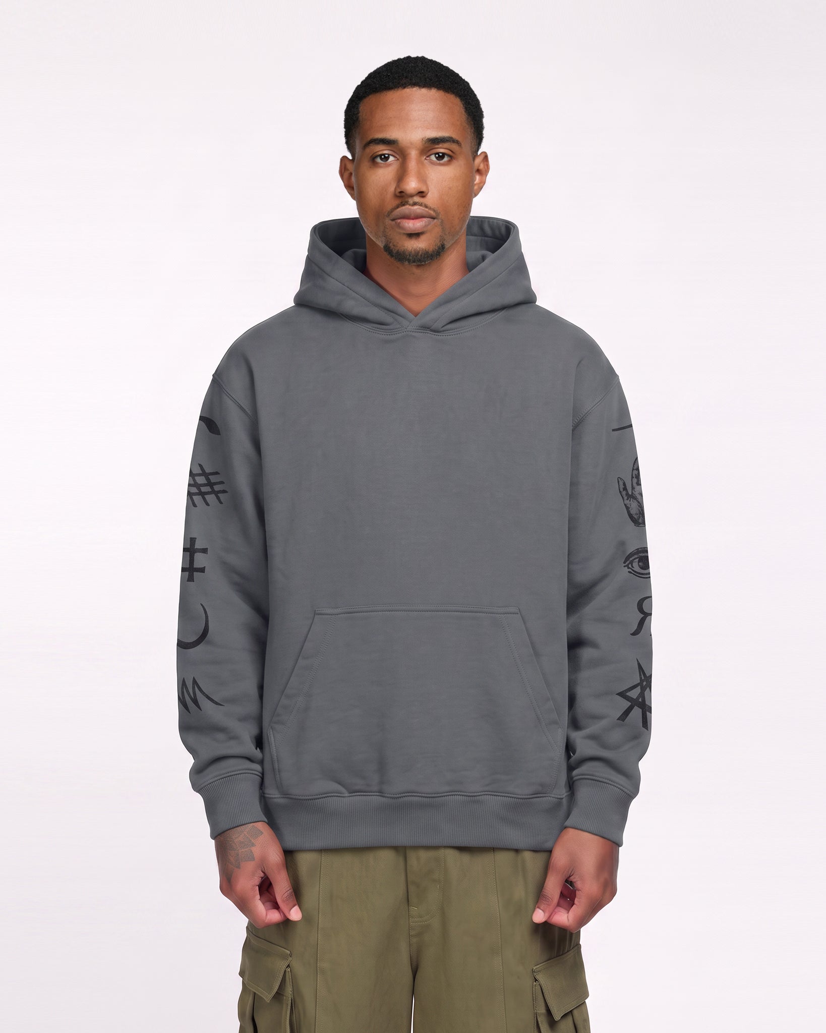 Oversized Hoodie Good and Evil Spirits (Graphite)