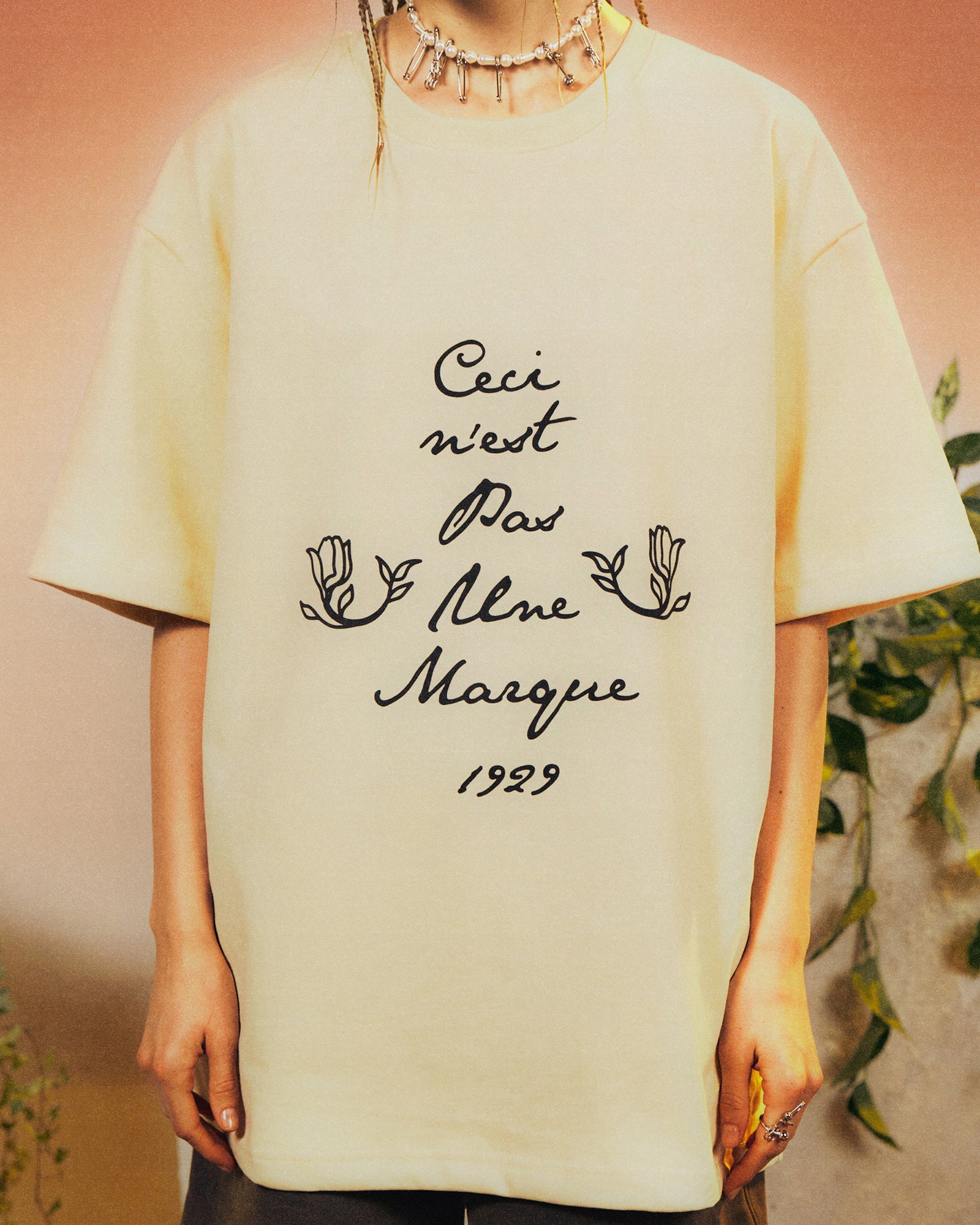 Ceci N’est Pas Une Marque Tee Shirt (Cream)