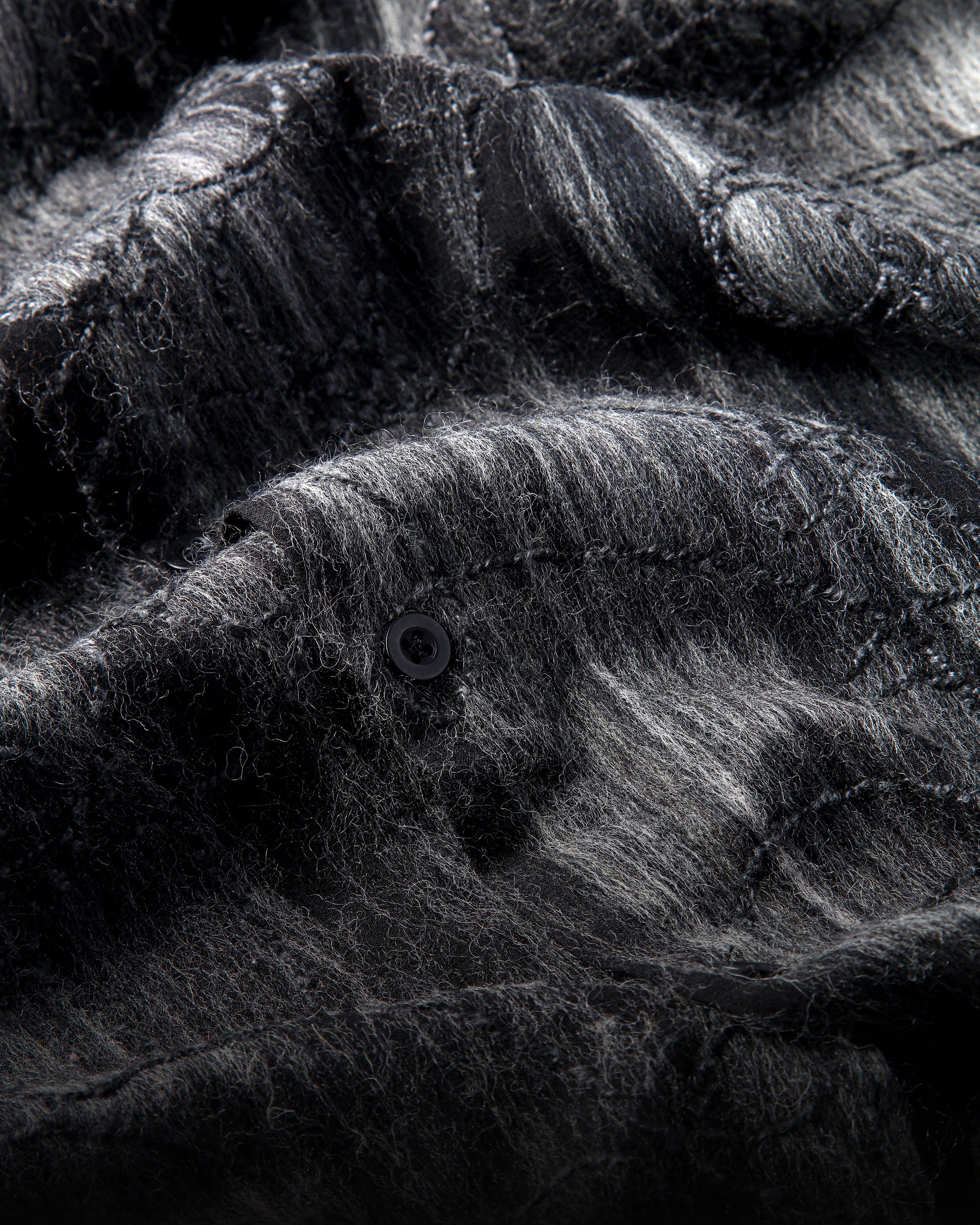 Marbled Cloth Long Sleeve Shirt (Grey / Multi)