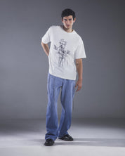 Ceci N'est Pas Une Marque Hand-Embroidered Scribble Tee Shirt (White)