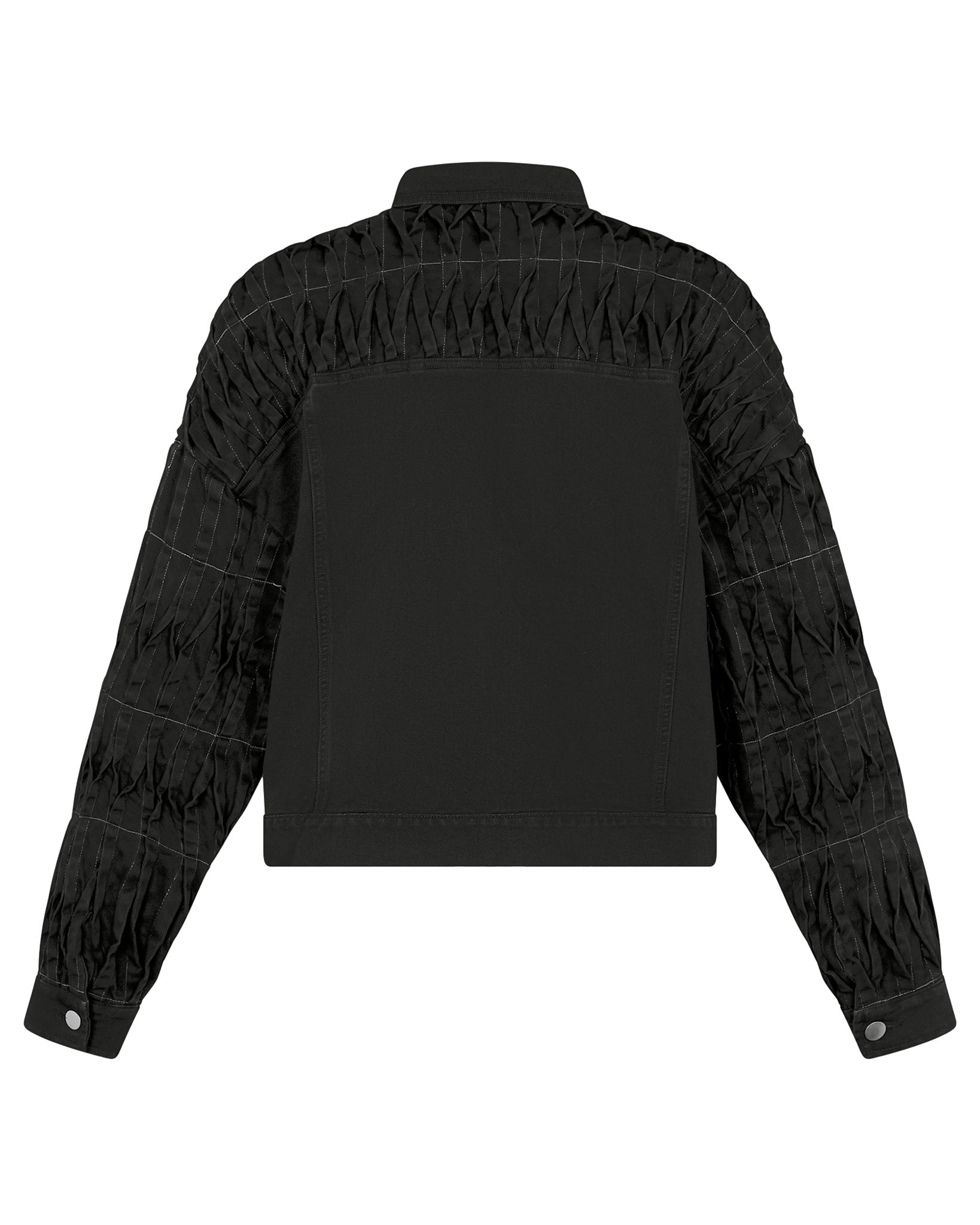 Pintuck Denim Jacket (Black)
