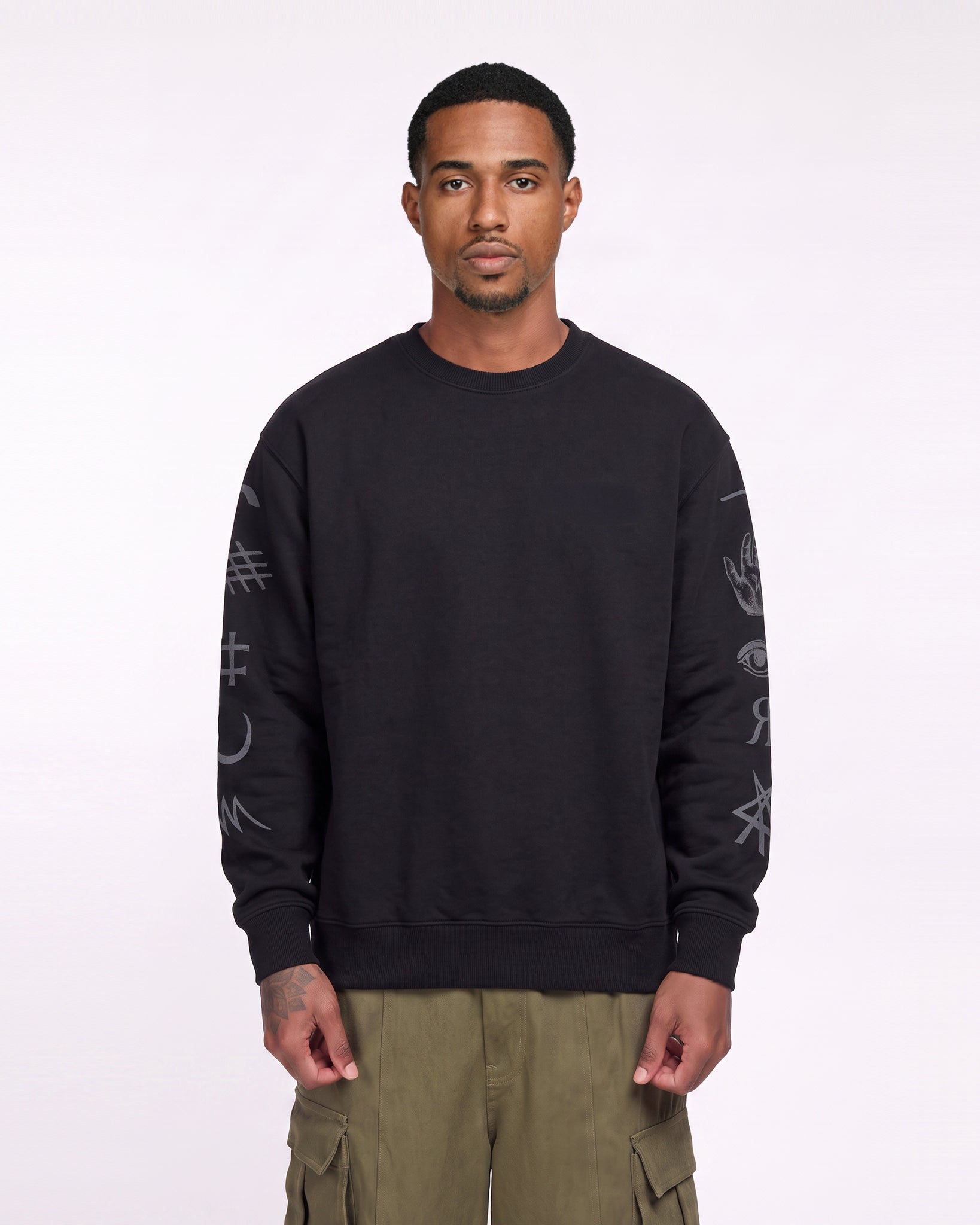 Oversized Sweatshirt Good and Evil Spirits (Black)