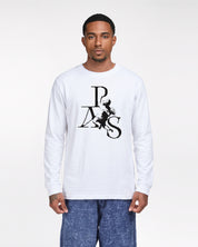 Angel Crewneck L/S Tee Shirt Regular (White)
