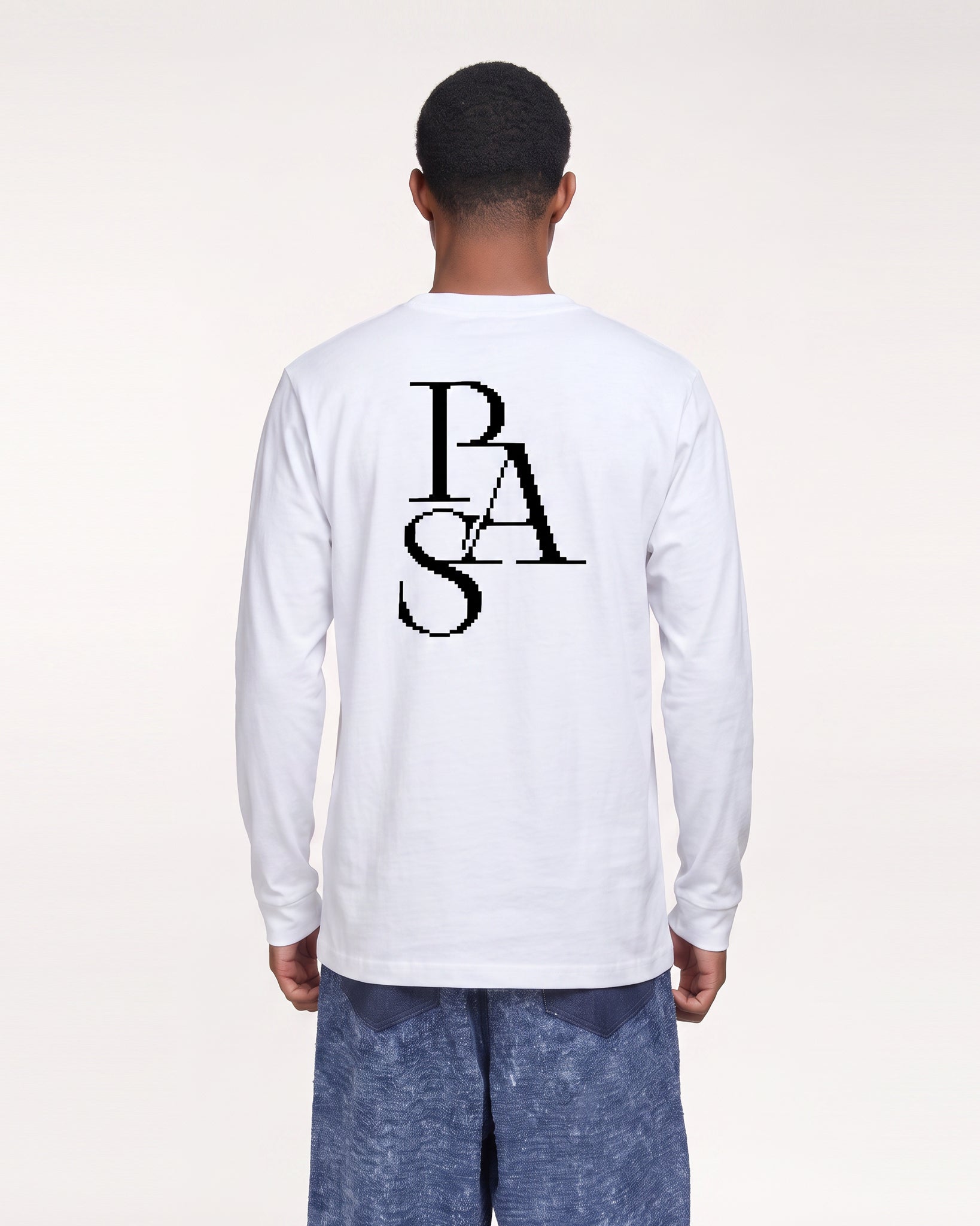 Cross Crewneck L/S Tee Shirt Regular (White)
