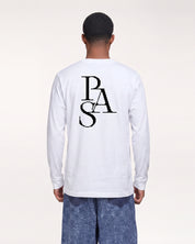 Cross Crewneck L/S Tee Shirt Regular (White)